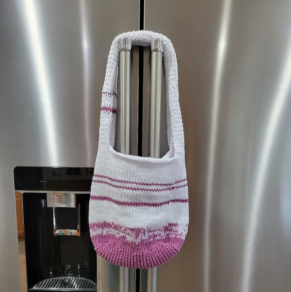 Hand-knitted cotton bag - Picture 5 of 5